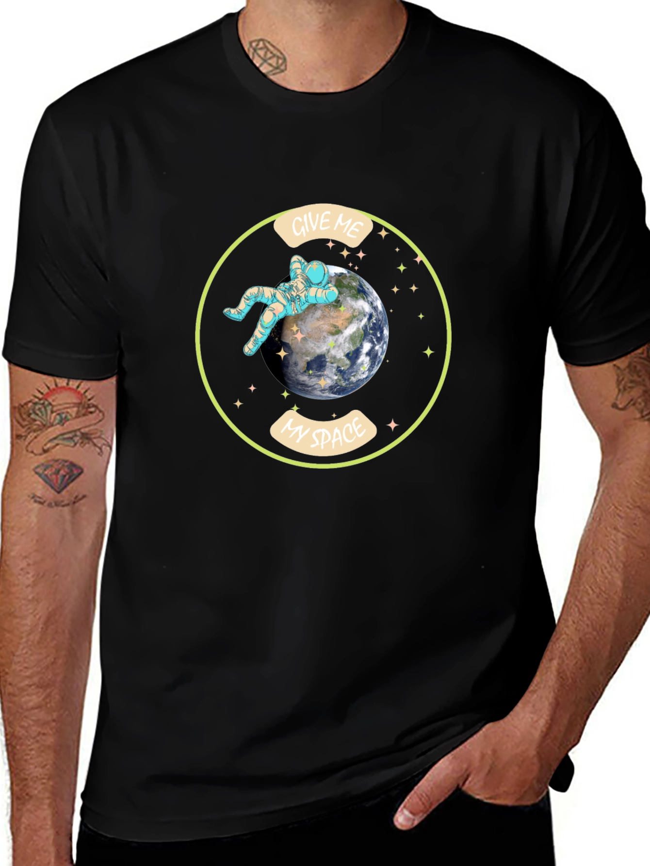 Give Me My Space T-Shirt - Astronaut Earth Design