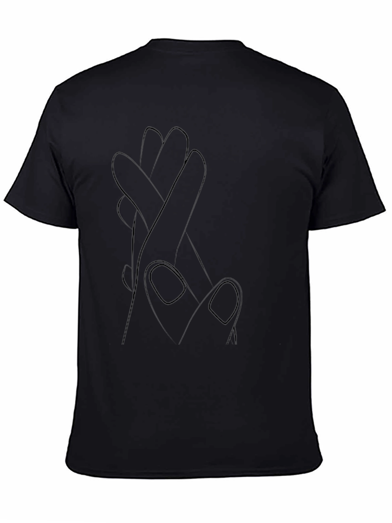 Abstract Hand Gesture Graphic Tee - Modern Art Shirt