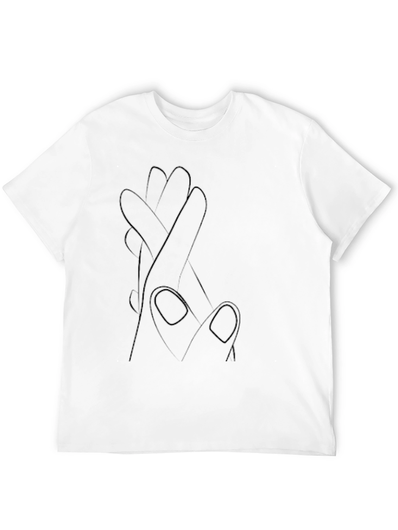 Abstract Hand Gesture Graphic Tee - Modern Art Shirt