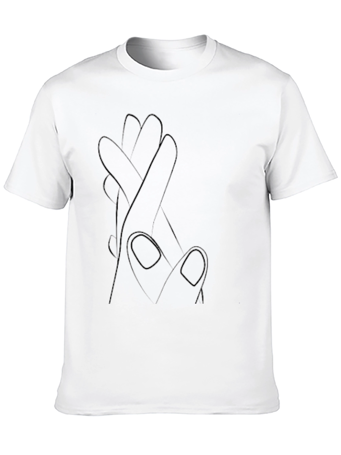 Abstract Hand Gesture Graphic Tee - Modern Art Shirt