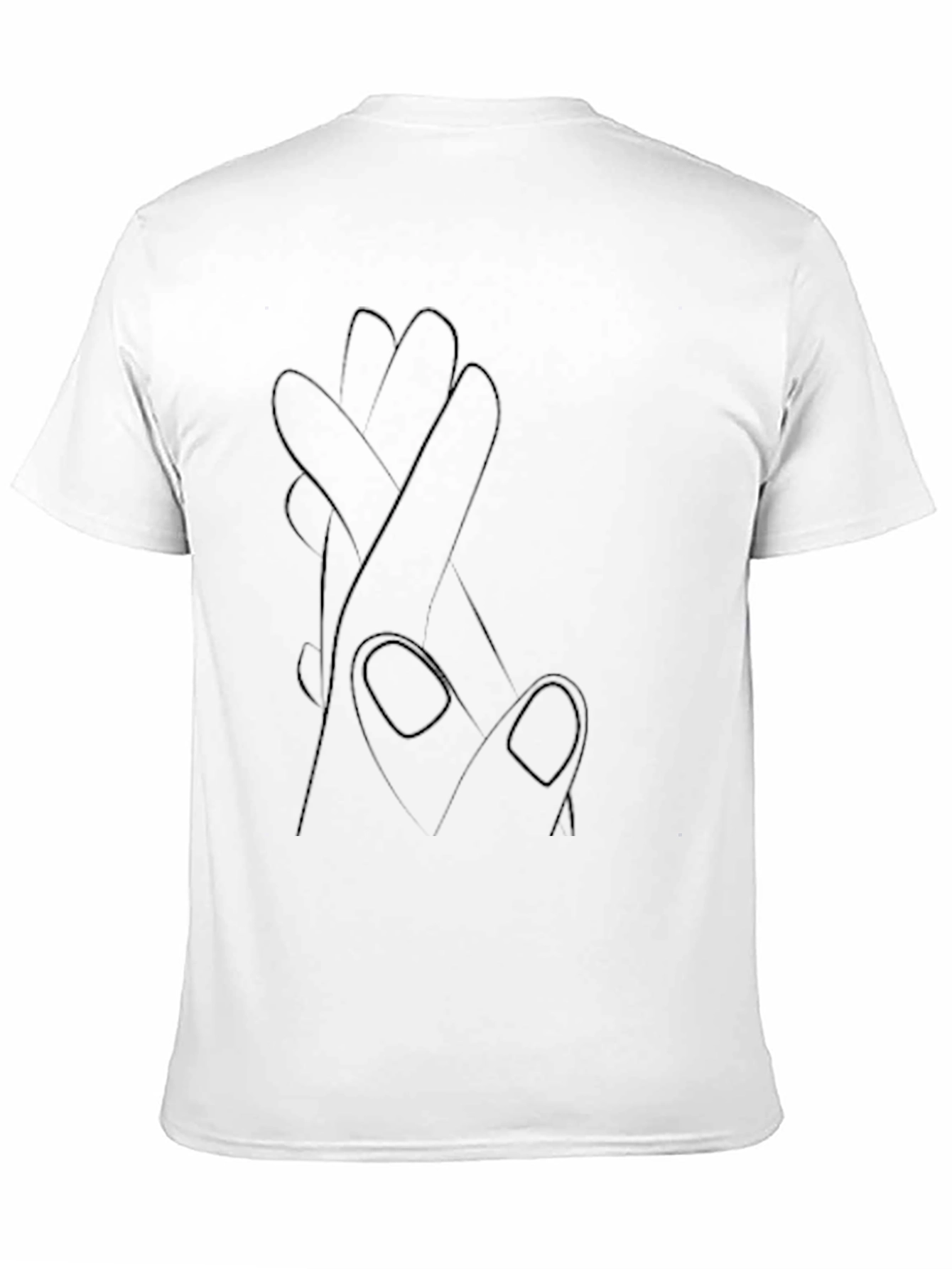Abstract Hand Gesture Graphic Tee - Modern Art Shirt