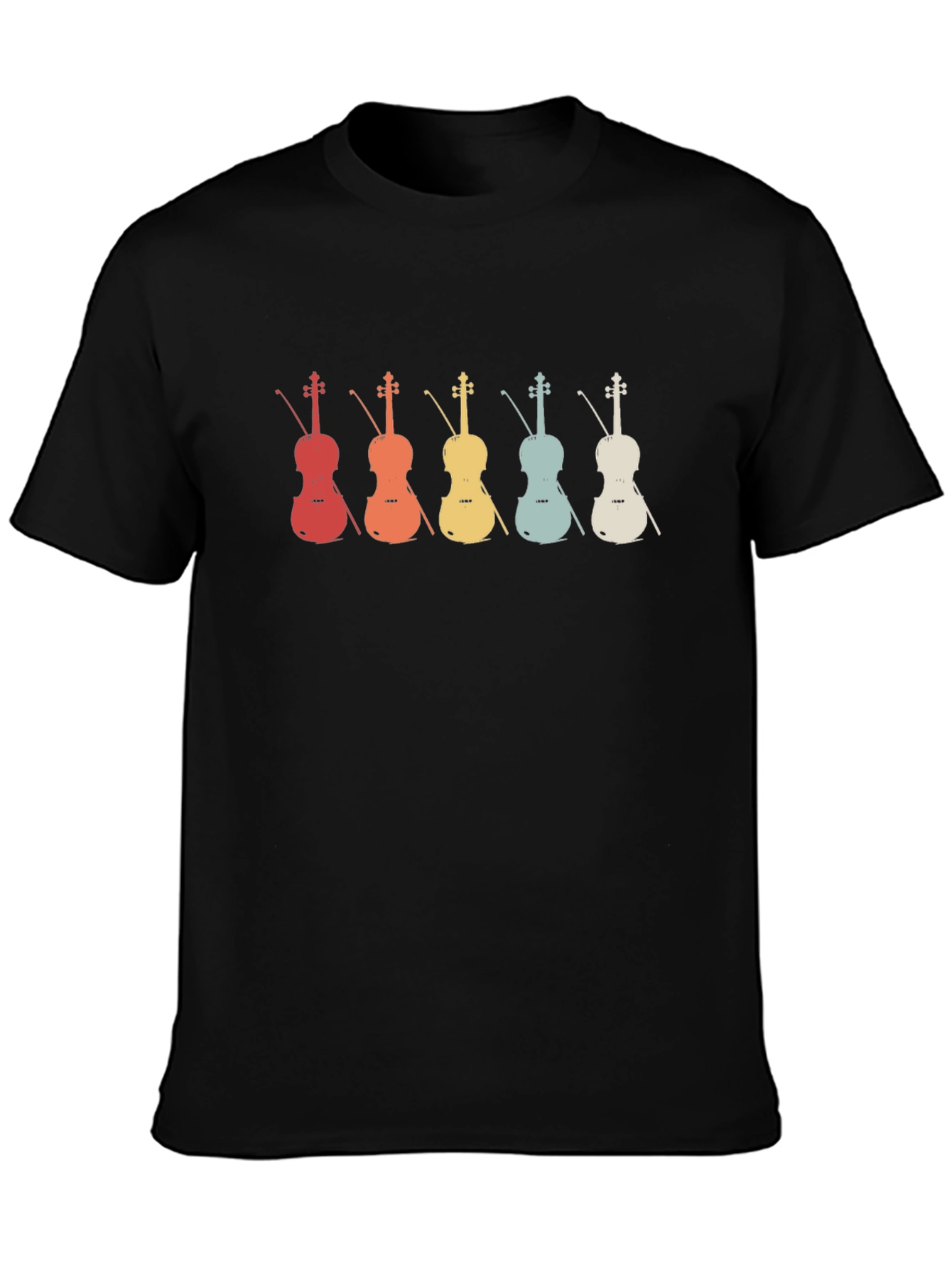Retro Violin Graphic T-Shirt - Music Lover Tee