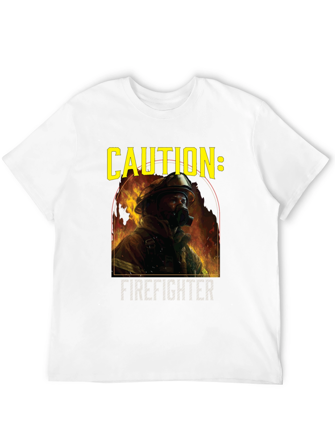 Caution Firefighter Graphic Tee - Black