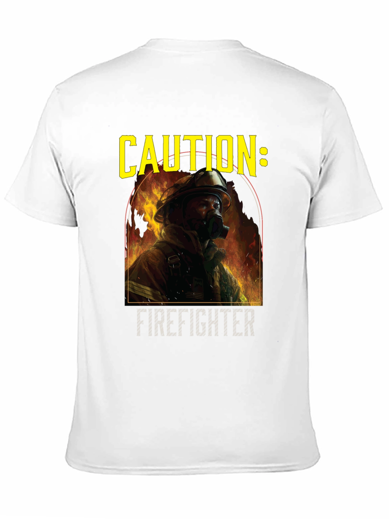 Caution Firefighter Graphic Tee - Black