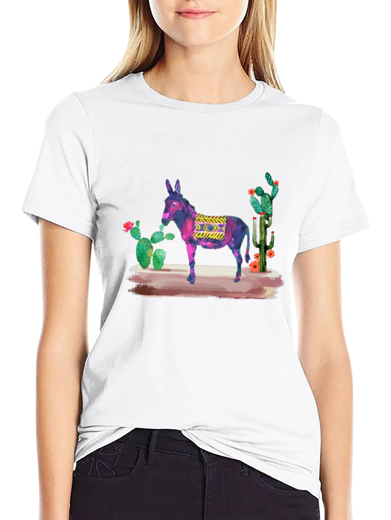 Donkey & Cactus Graphic T-Shirt