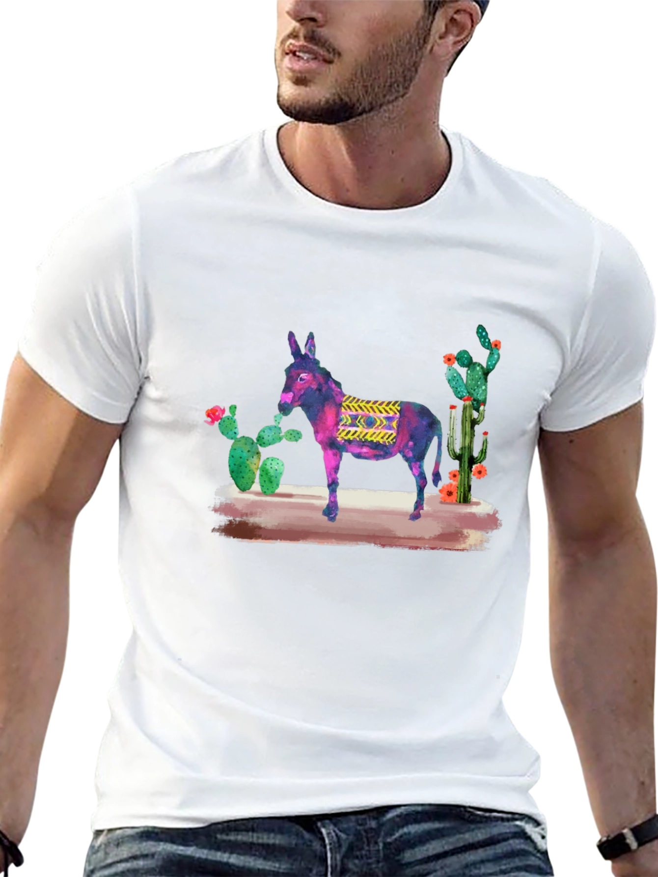 Donkey & Cactus Graphic T-Shirt