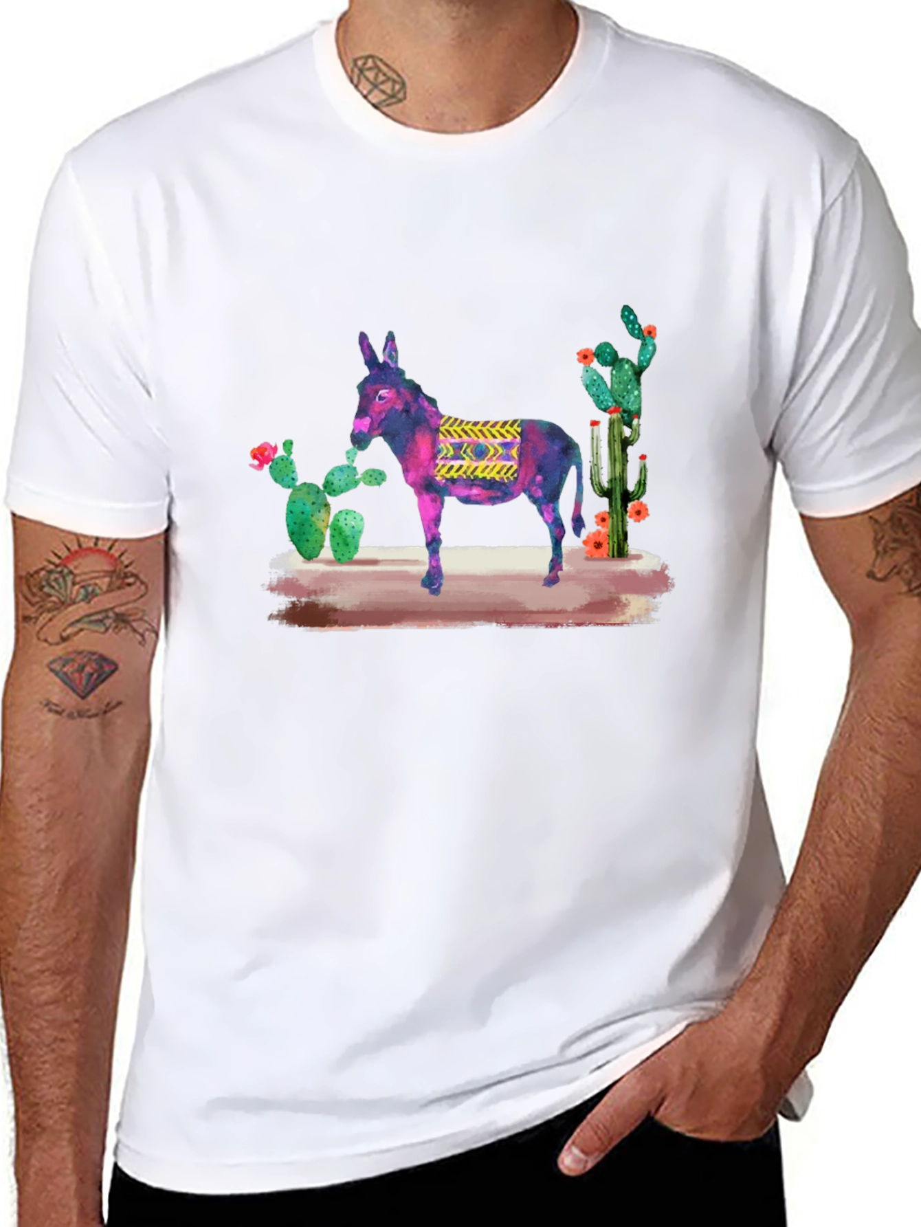 Donkey & Cactus Graphic T-Shirt