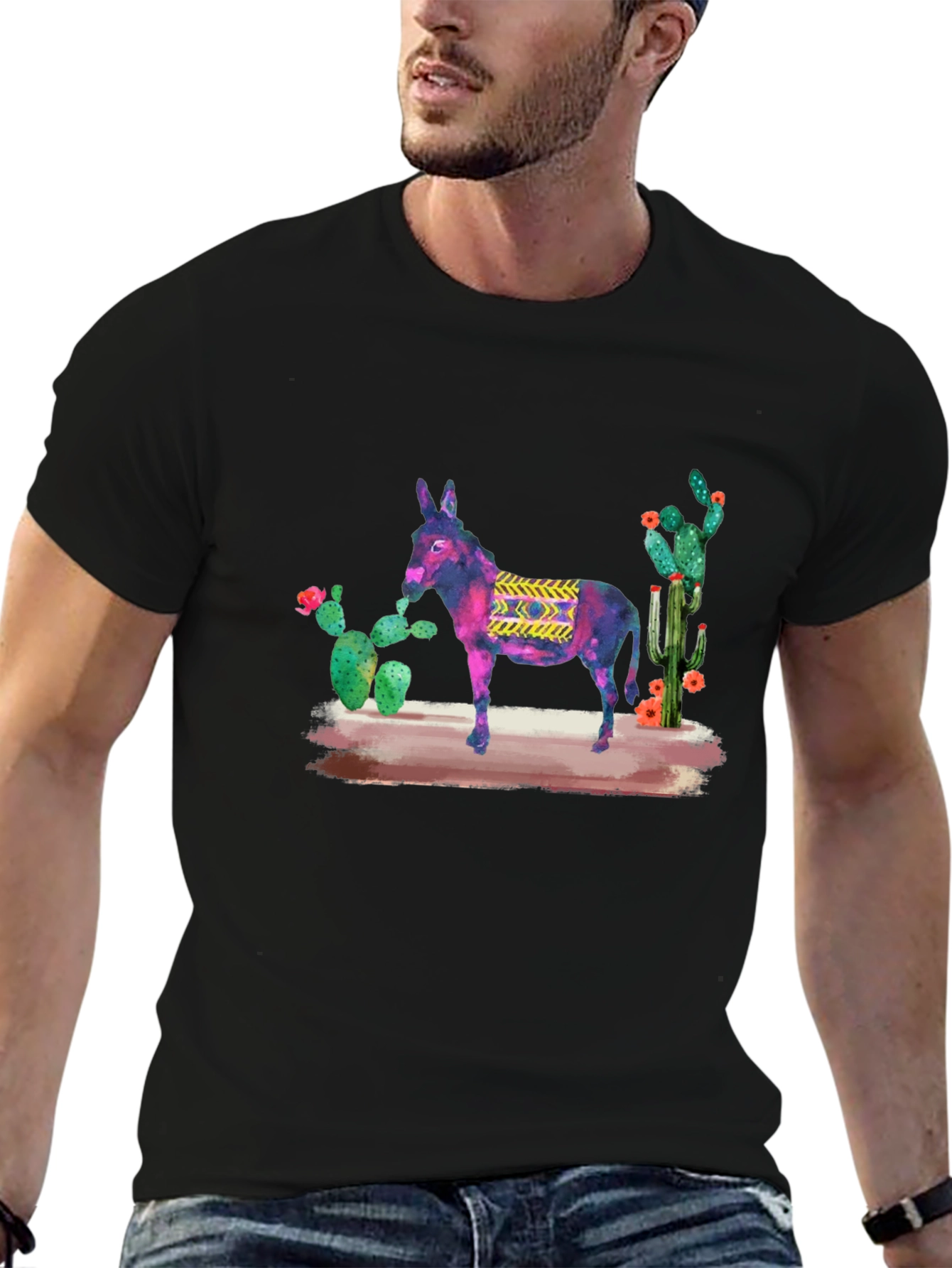 Donkey & Cactus Graphic T-Shirt
