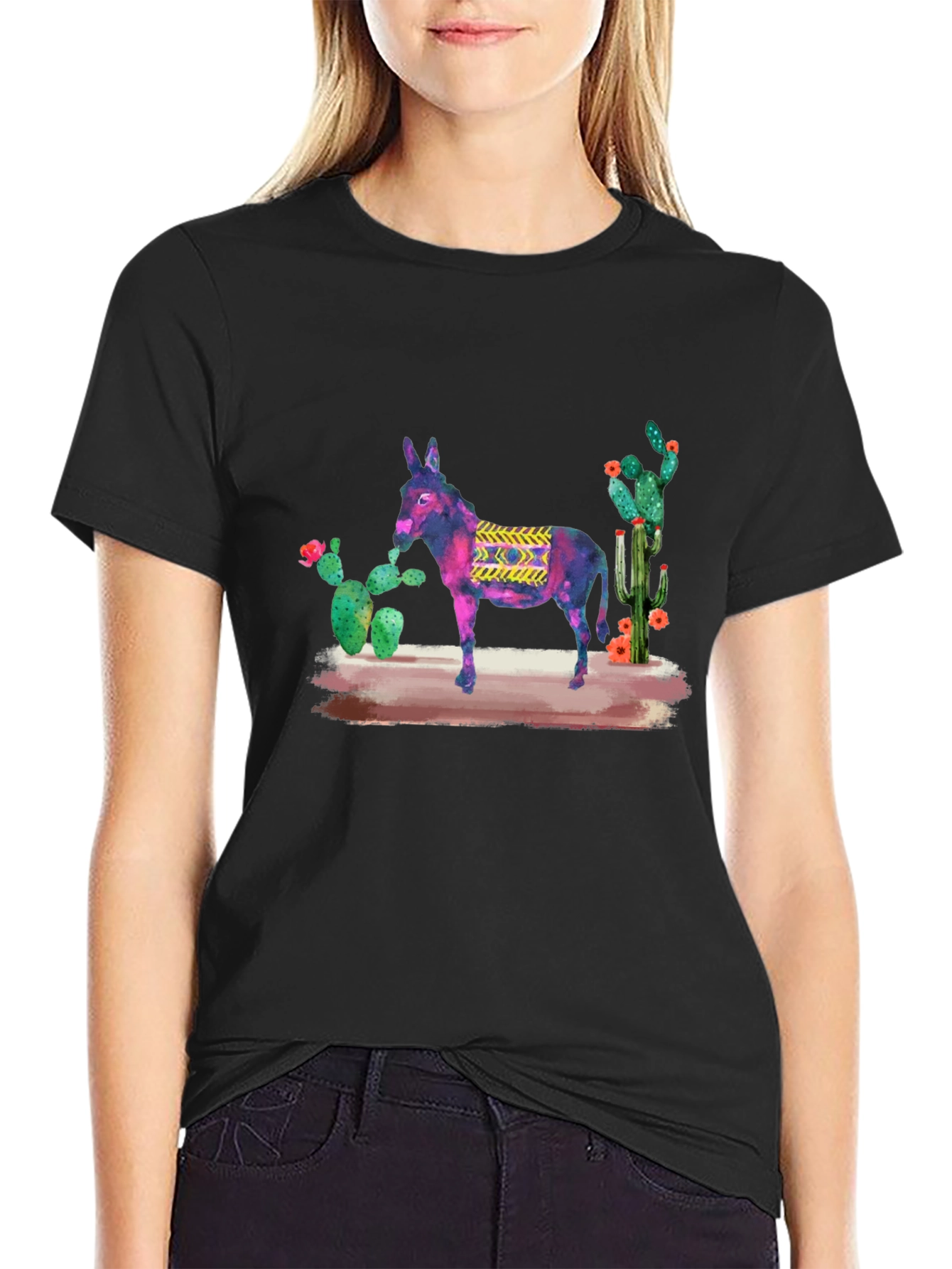 Donkey & Cactus Graphic T-Shirt