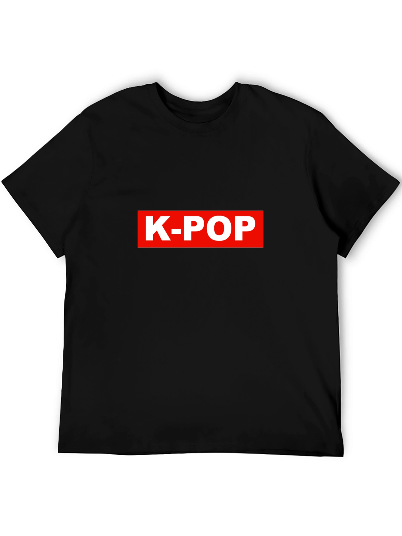 K-Pop Red Logo Black T-Shirt