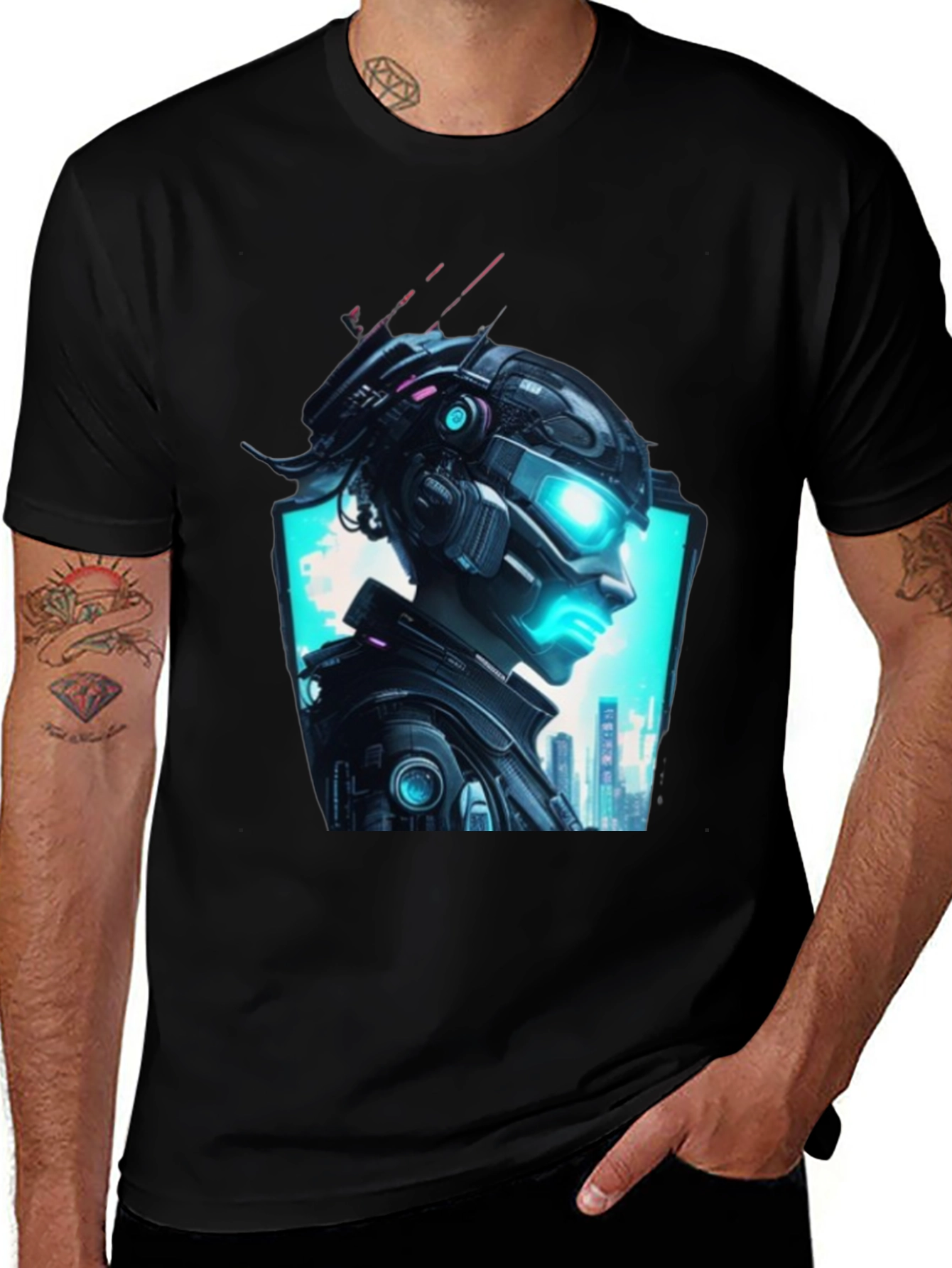 Cyberpunk Vision T-Shirt - Futuristic Graphic Tee