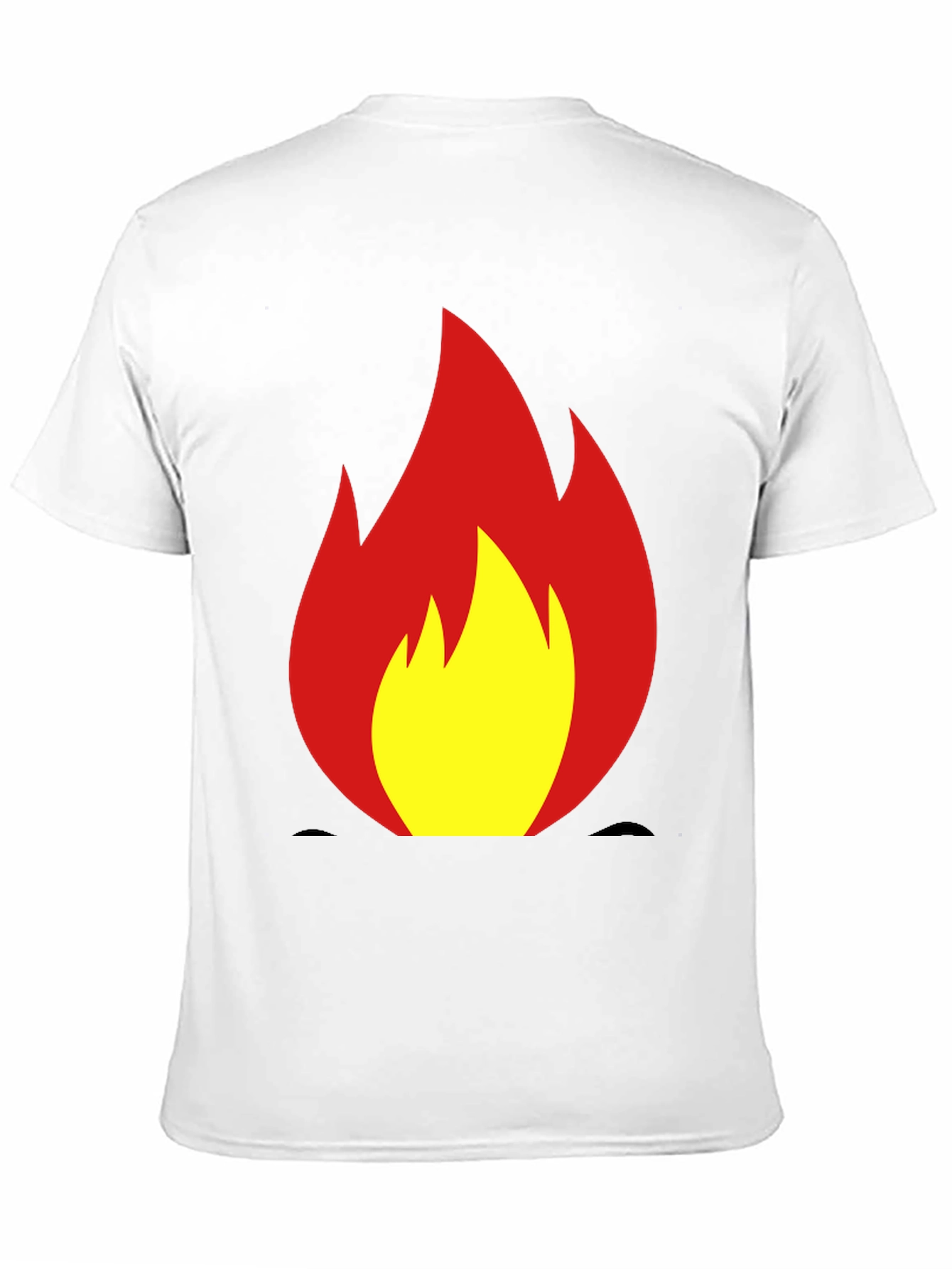 Fiery Flame Graphic Tee - Bold Black T-Shirt