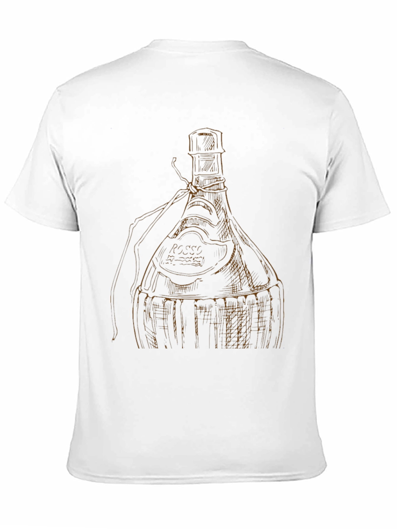 Wine Bottle Graphic Tee - Unique Design