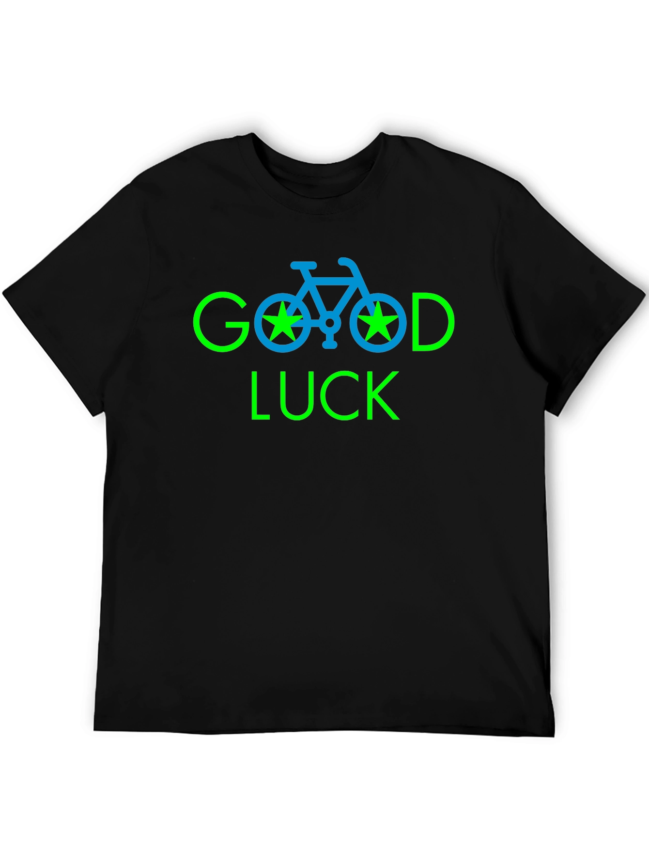 Good Luck Bicycle Graphic Tee - Black