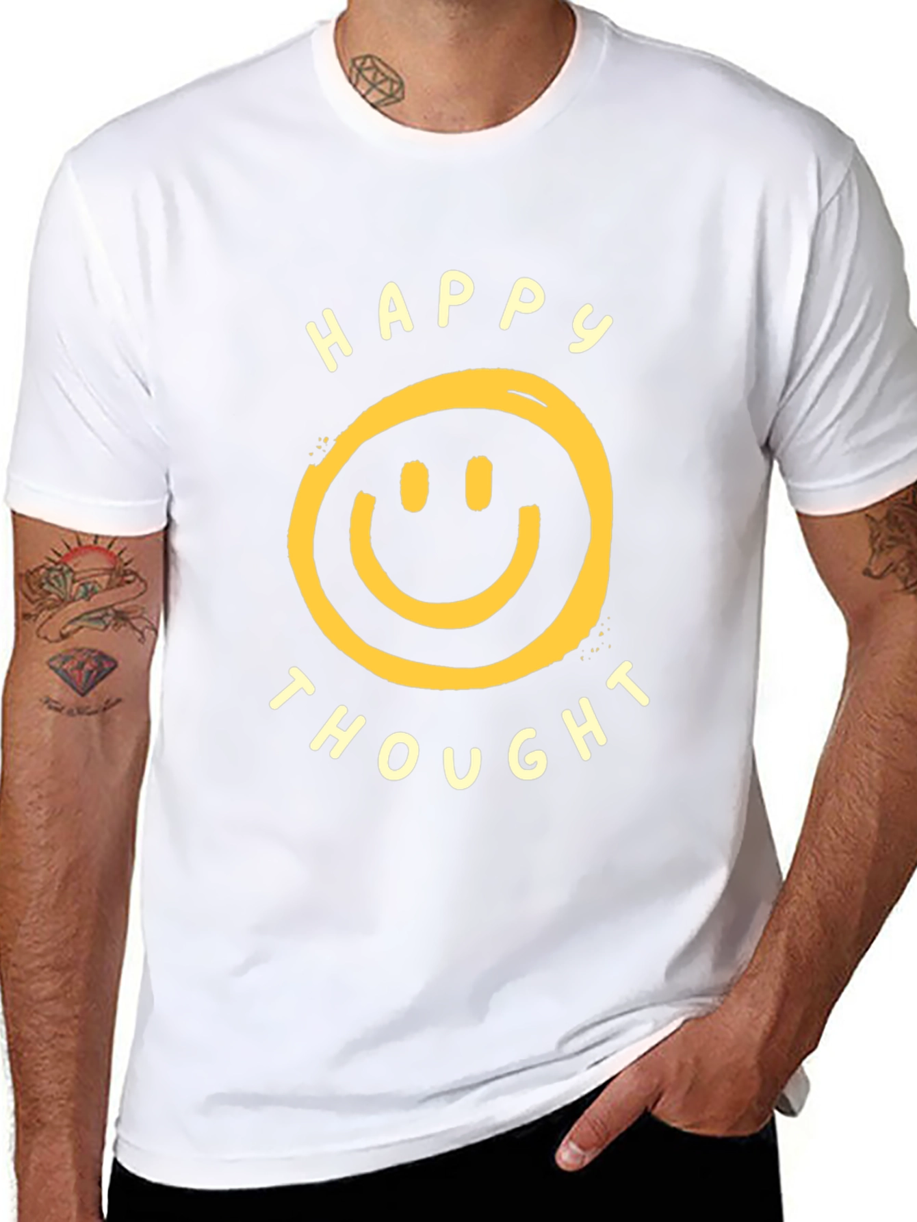 Happy Thought Graphic Tee - Black