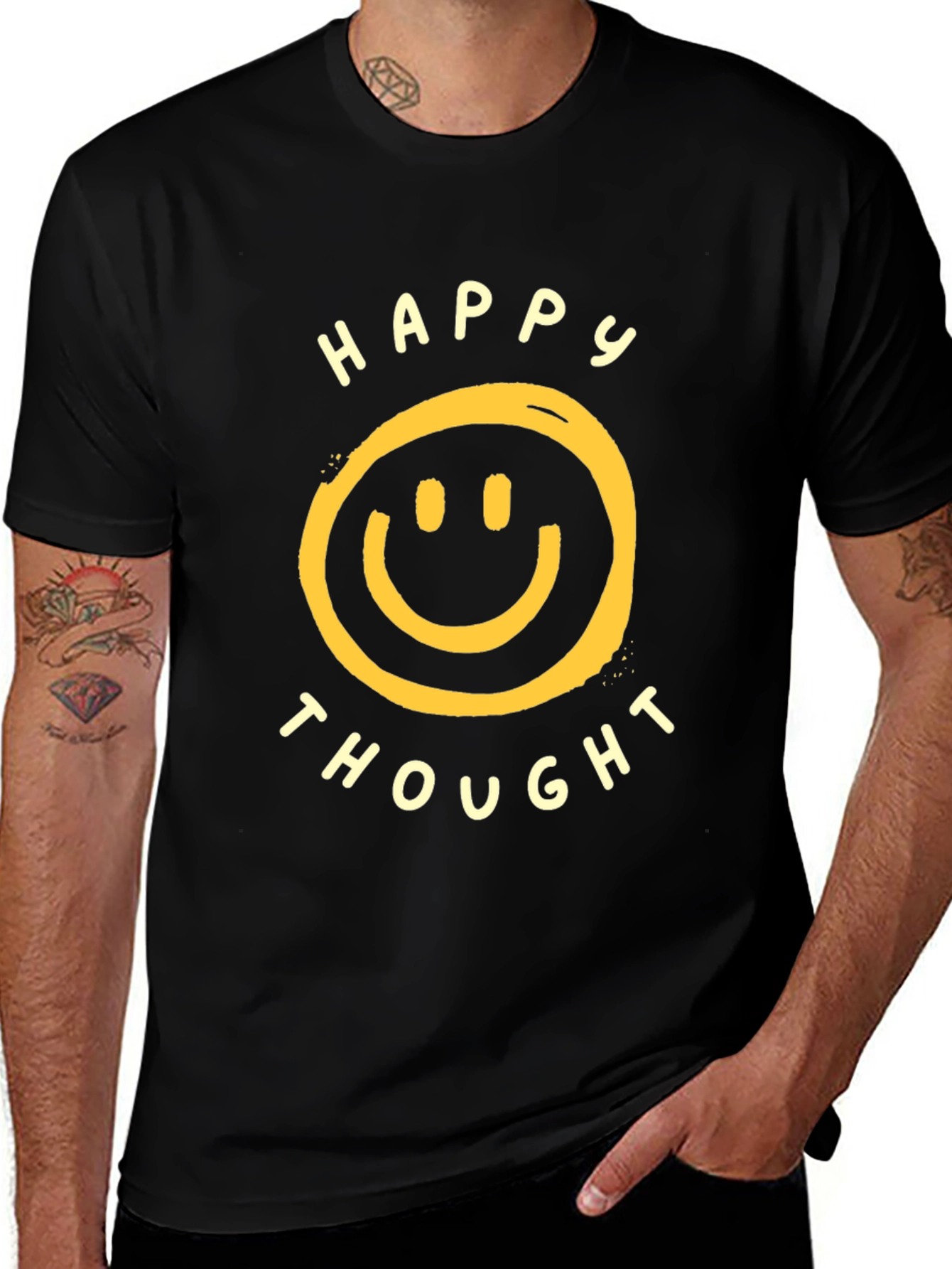Happy Thought Graphic Tee - Black