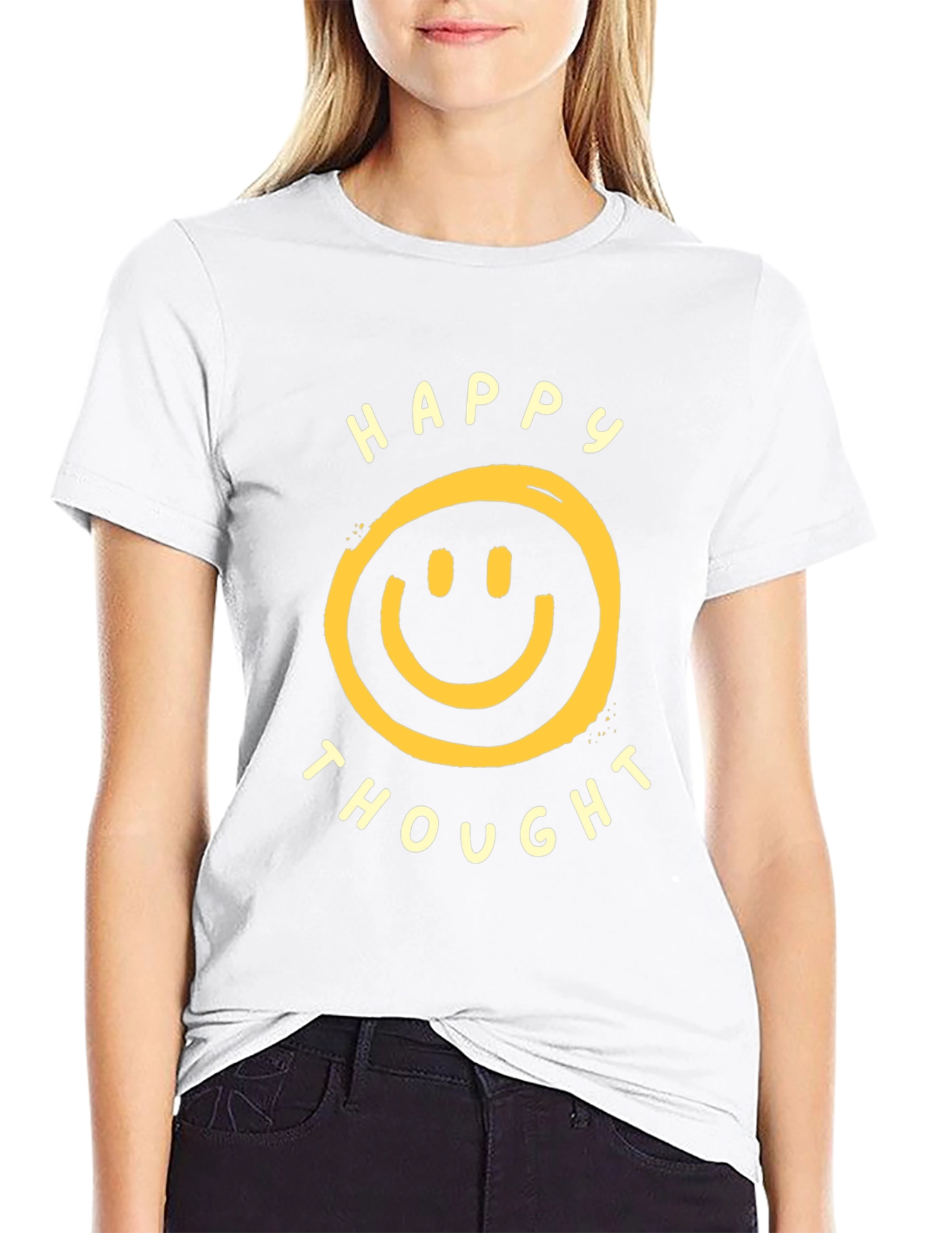 Happy Thought Graphic Tee - Black
