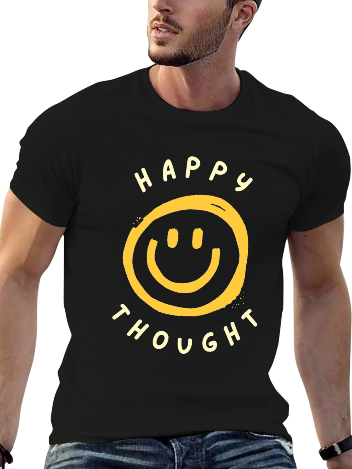 Happy Thought Graphic Tee - Black
