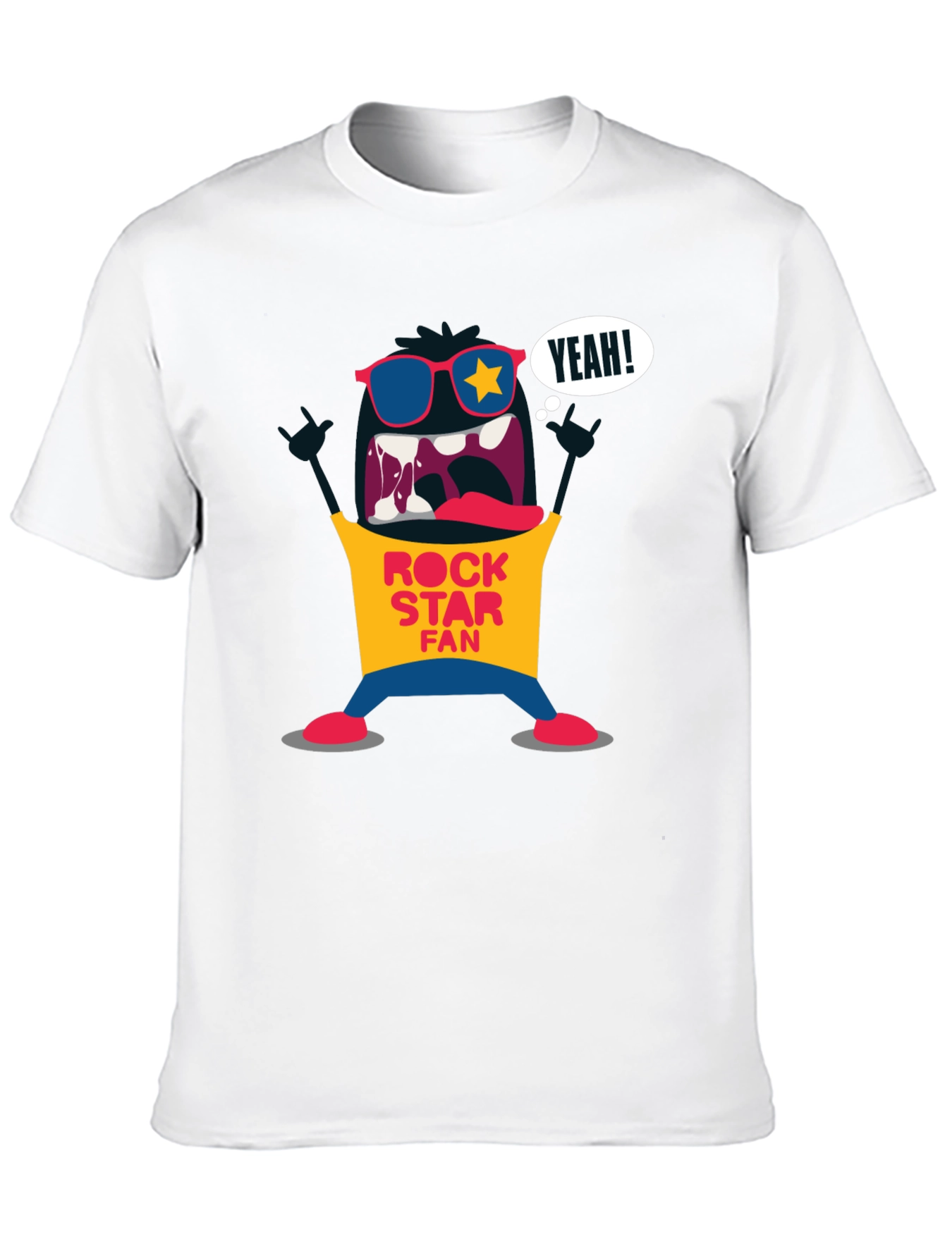 Rock Star Fan Graphic T-Shirt - Black