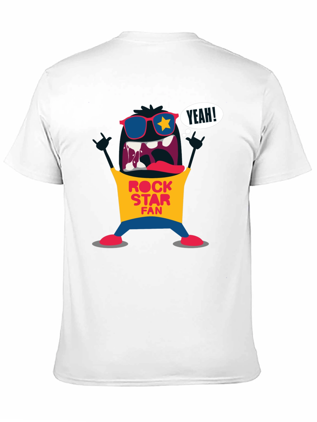Rock Star Fan Graphic T-Shirt - Black
