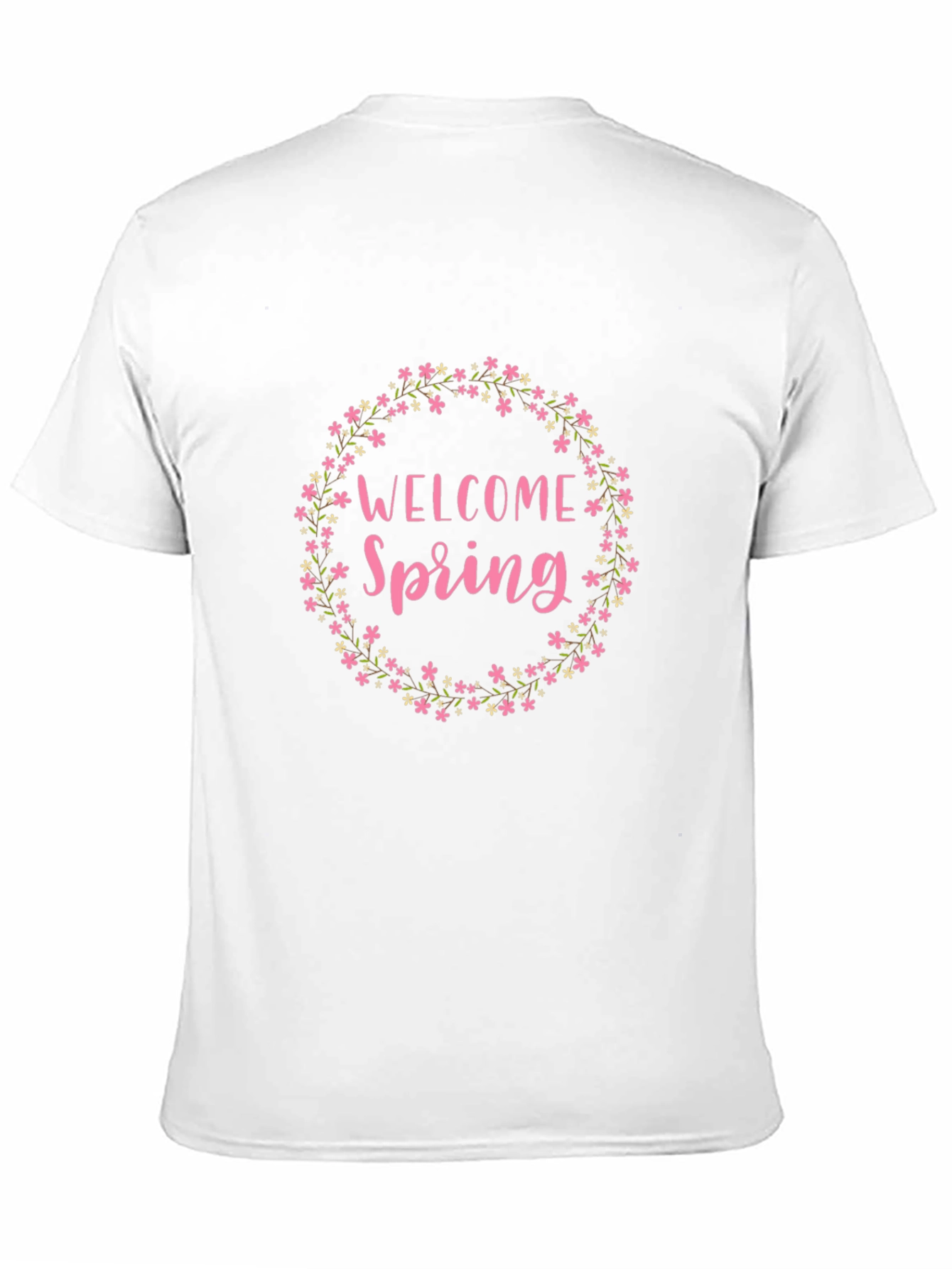 Welcome Spring Floral Wreath Graphic Tee