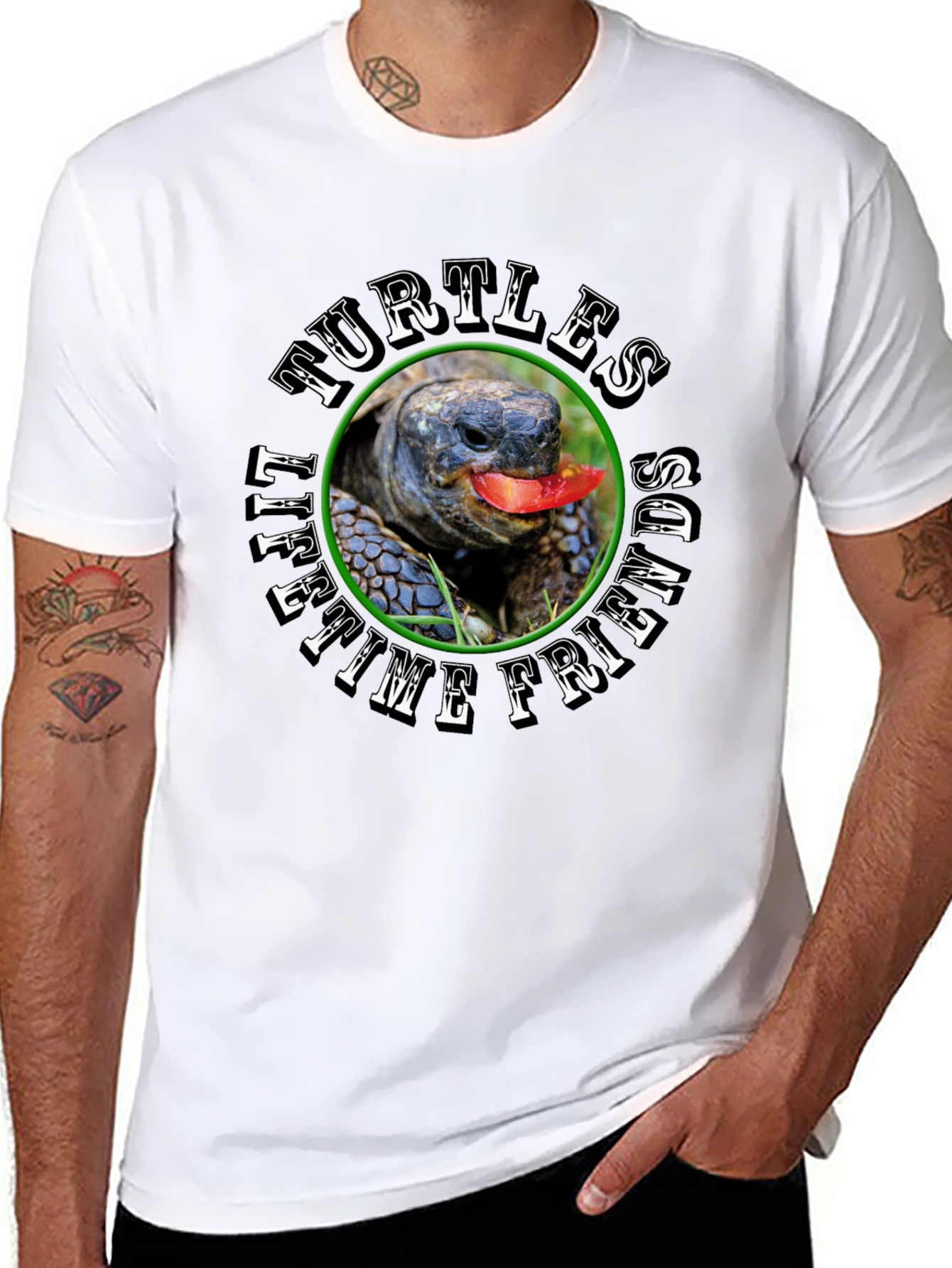Turtles Lifetime Friends Black T-Shirt