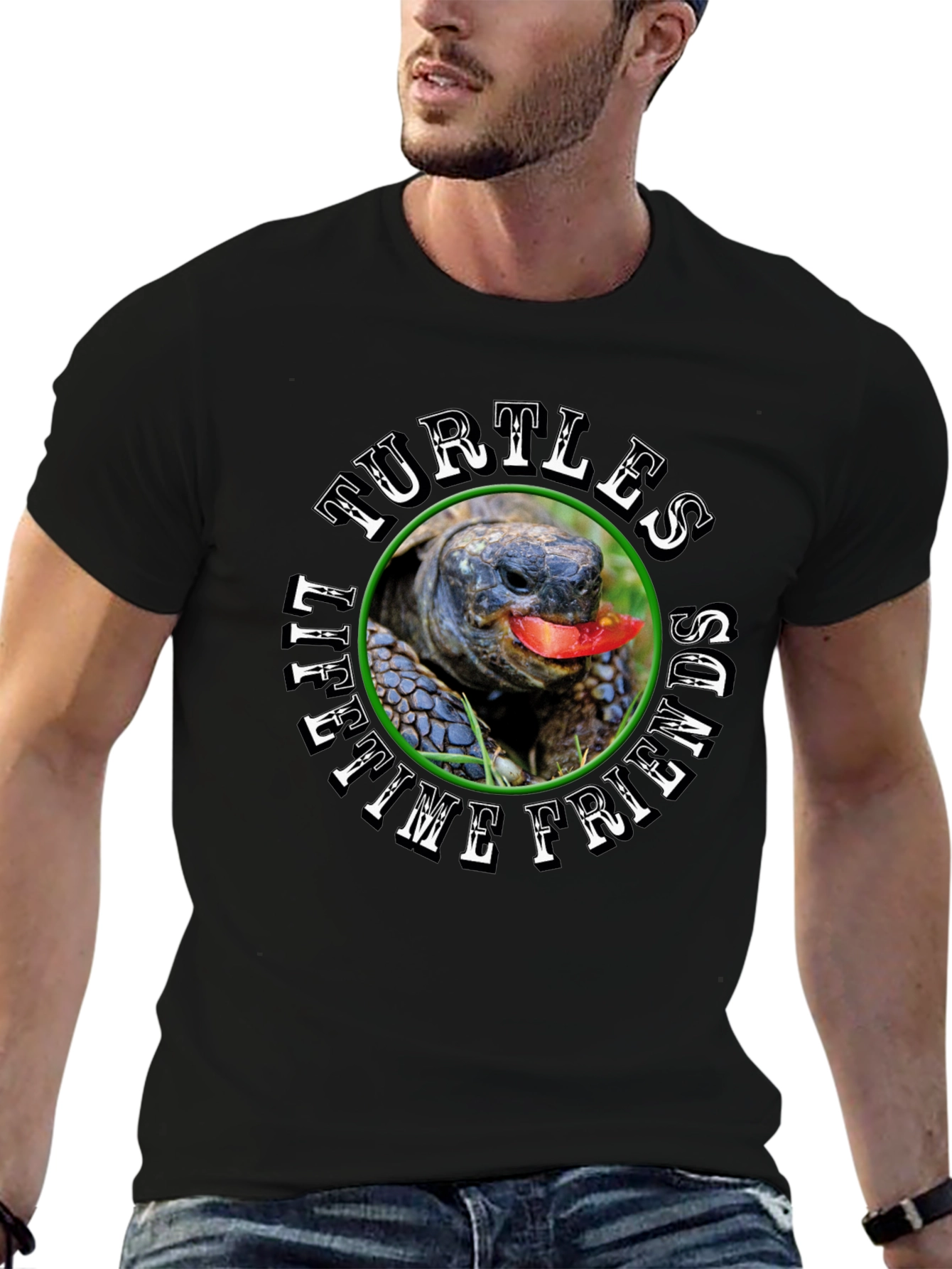 Turtles Lifetime Friends Black T-Shirt