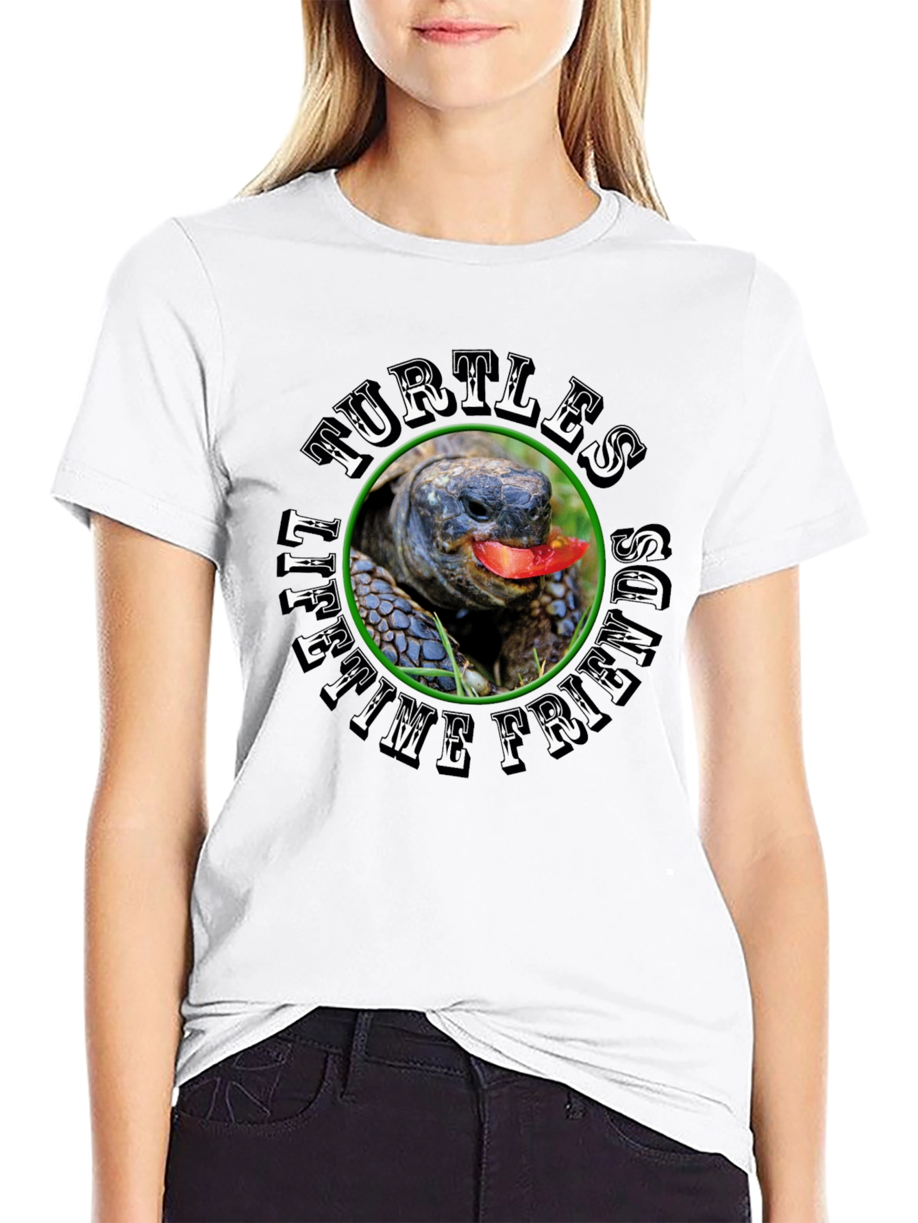 Turtles Lifetime Friends Black T-Shirt