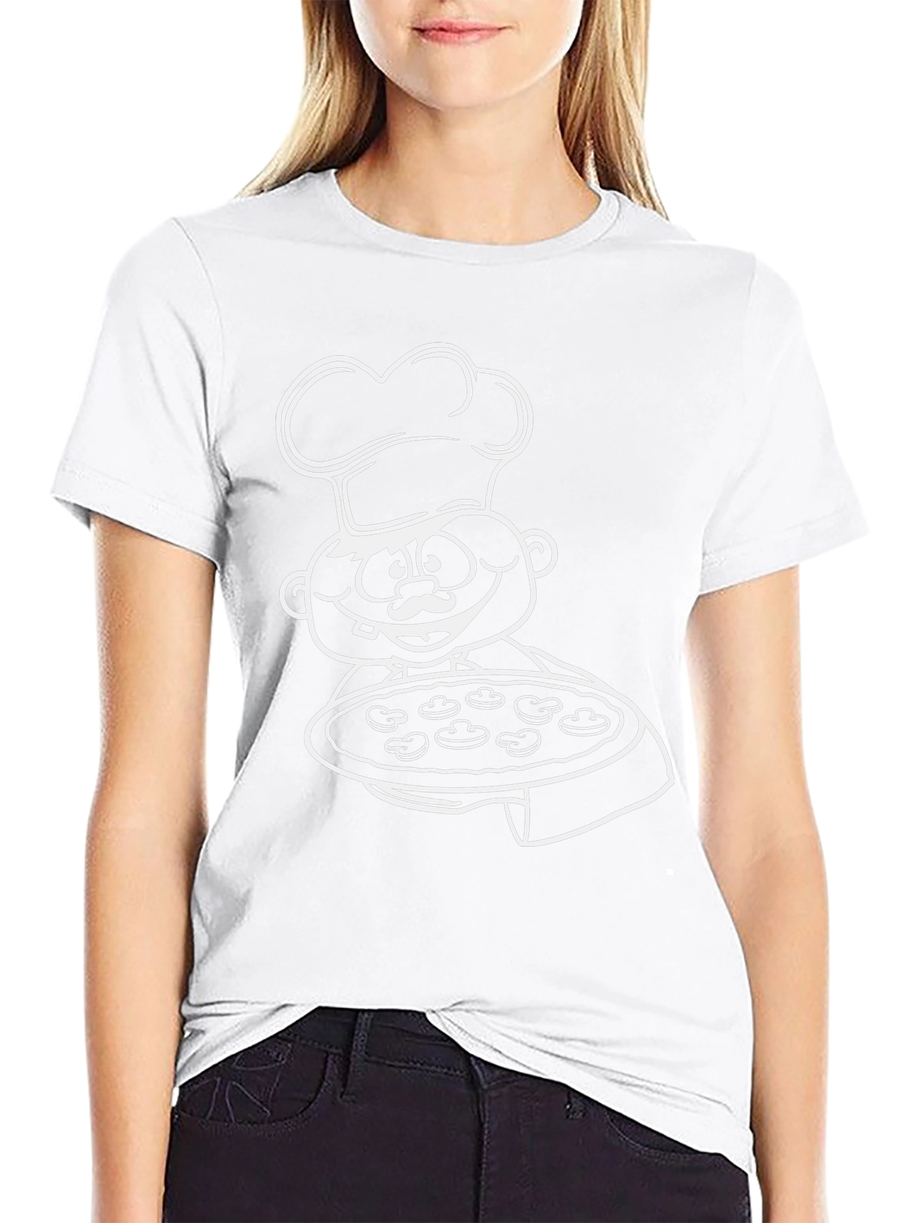Pizza Chef Graphic Tee - Black Cotton T-Shirt