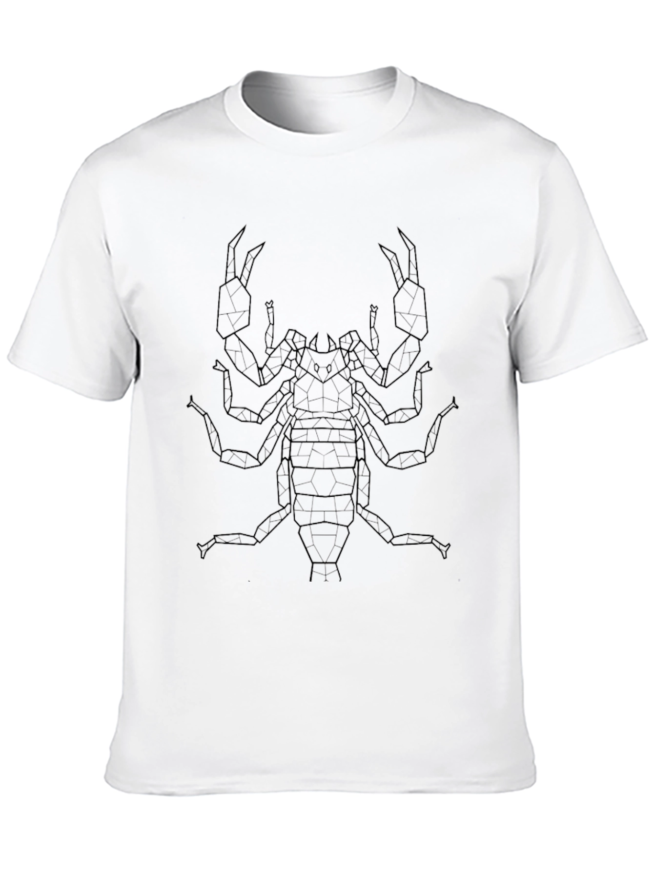 Geometric Scorpion Graphic Tee - Black