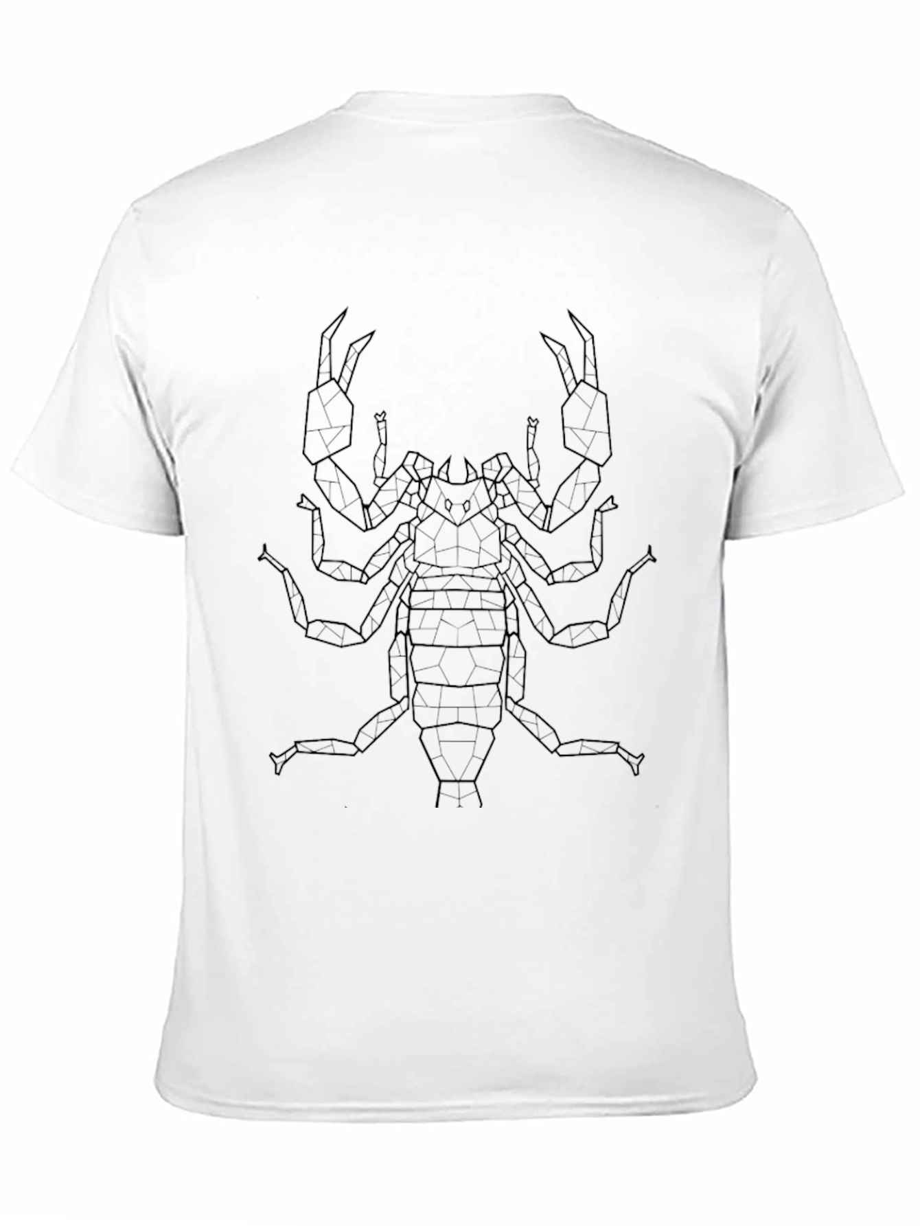 Geometric Scorpion Graphic Tee - Black