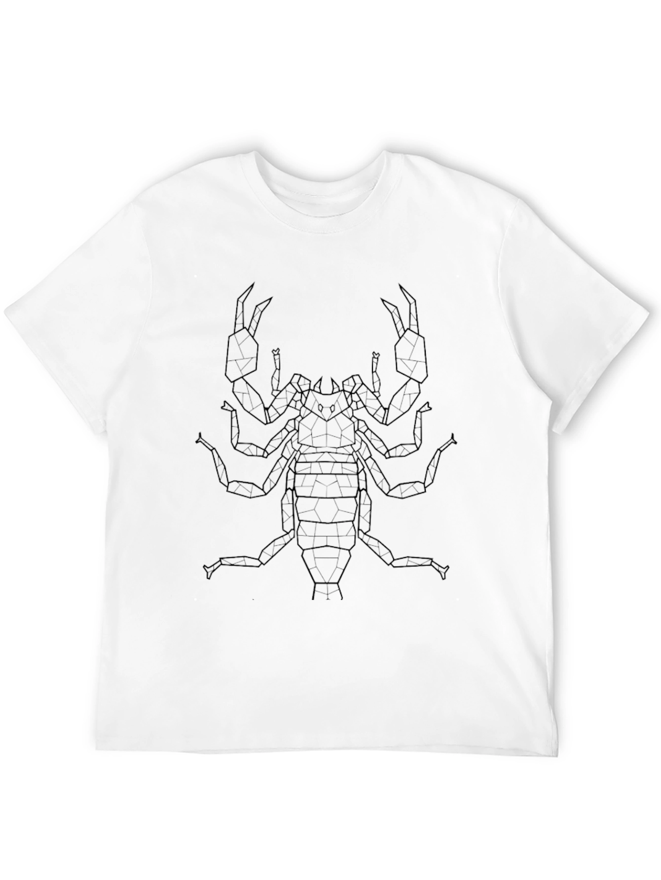 Geometric Scorpion Graphic Tee - Black