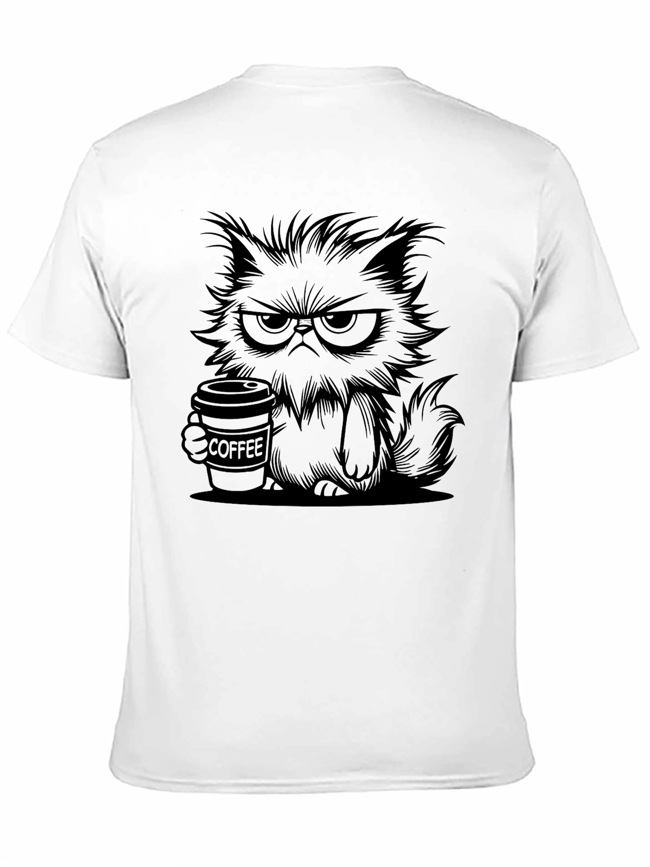 Grumpy Cat Coffee Graphic Tee - Black