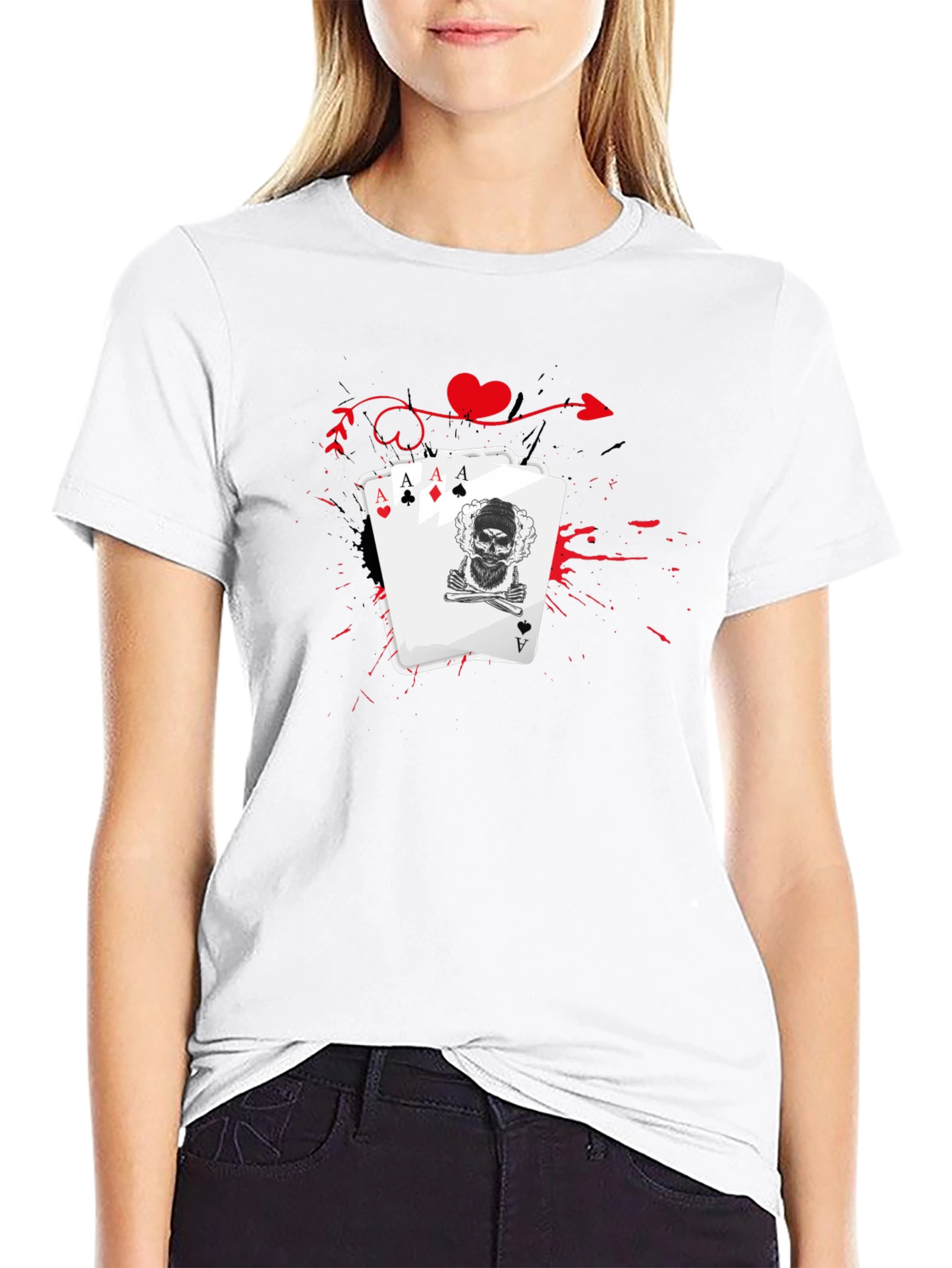 Ace Skull Card Graphic Tee