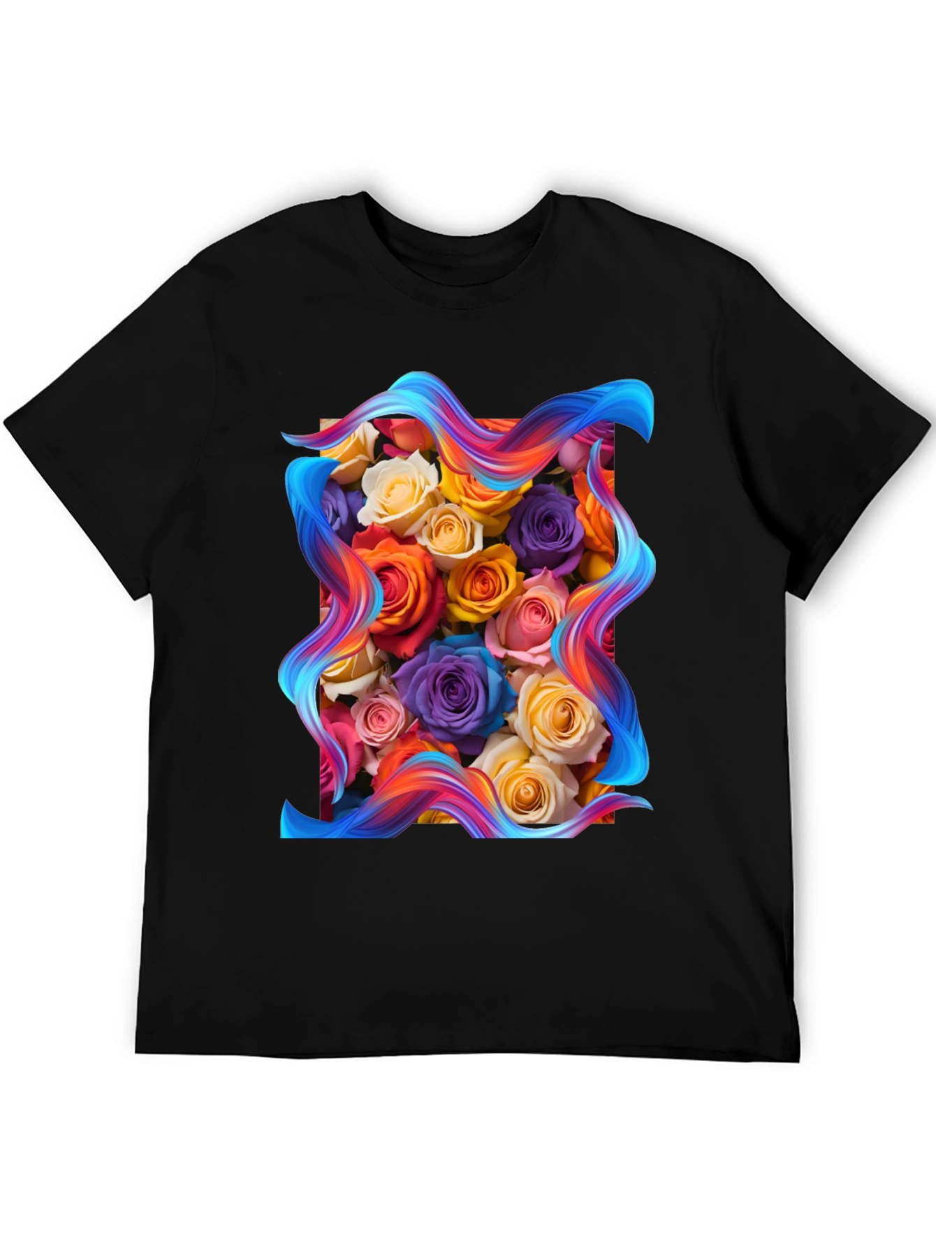 Floral Bouquet Graphic Tee - Artistic Style