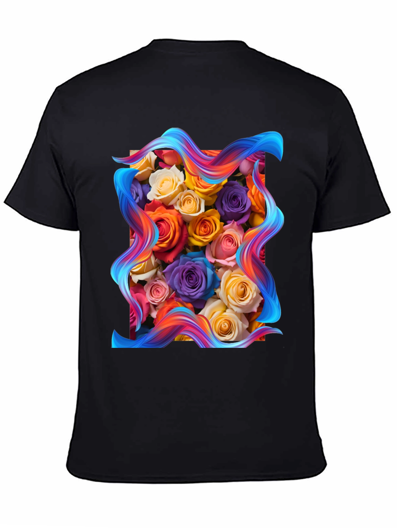 Floral Bouquet Graphic Tee - Artistic Style