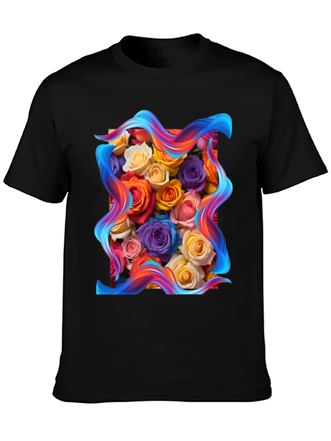 Floral Bouquet Graphic Tee - Artistic Style