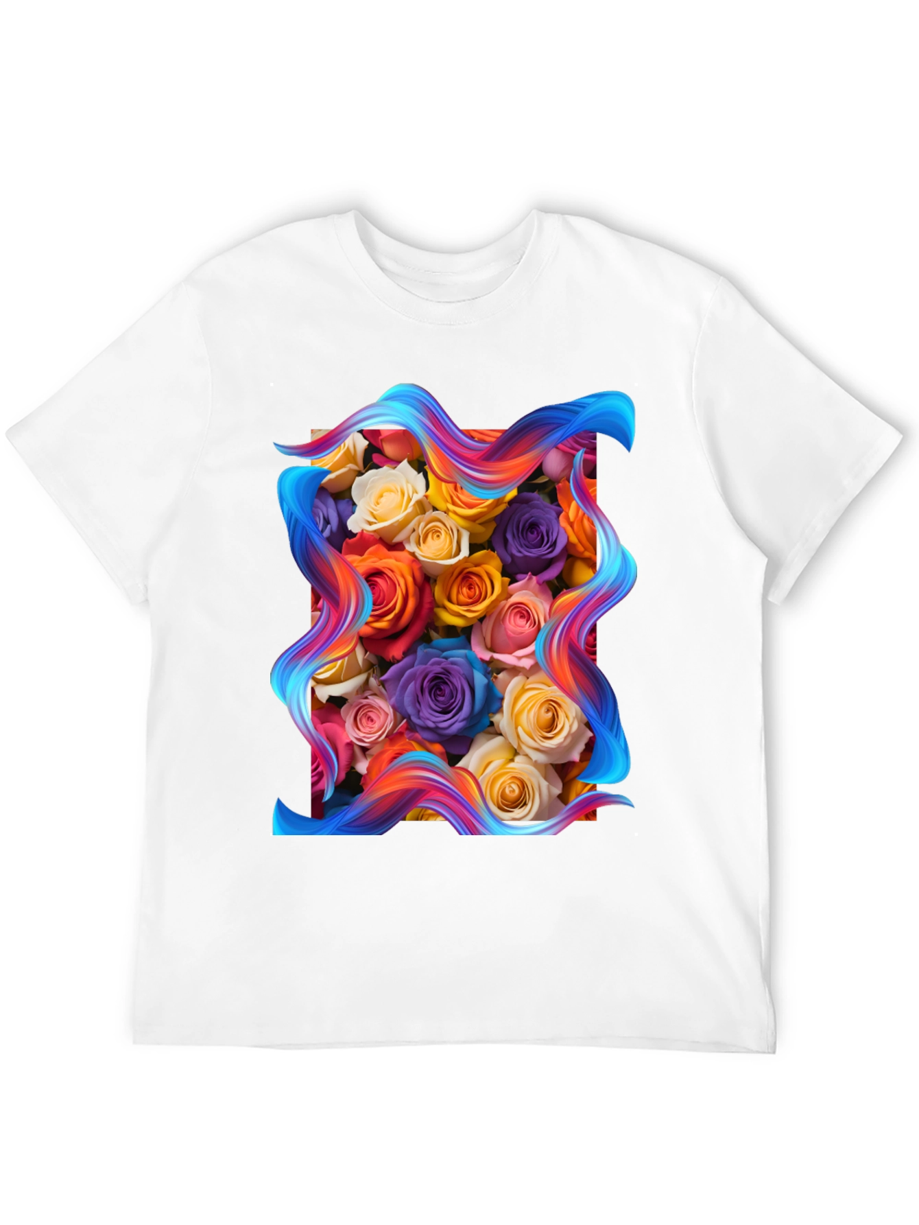Floral Bouquet Graphic Tee - Artistic Style