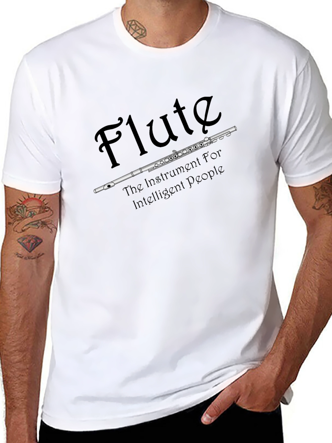 Flute Instrument T-Shirt - Intelligent People Tee