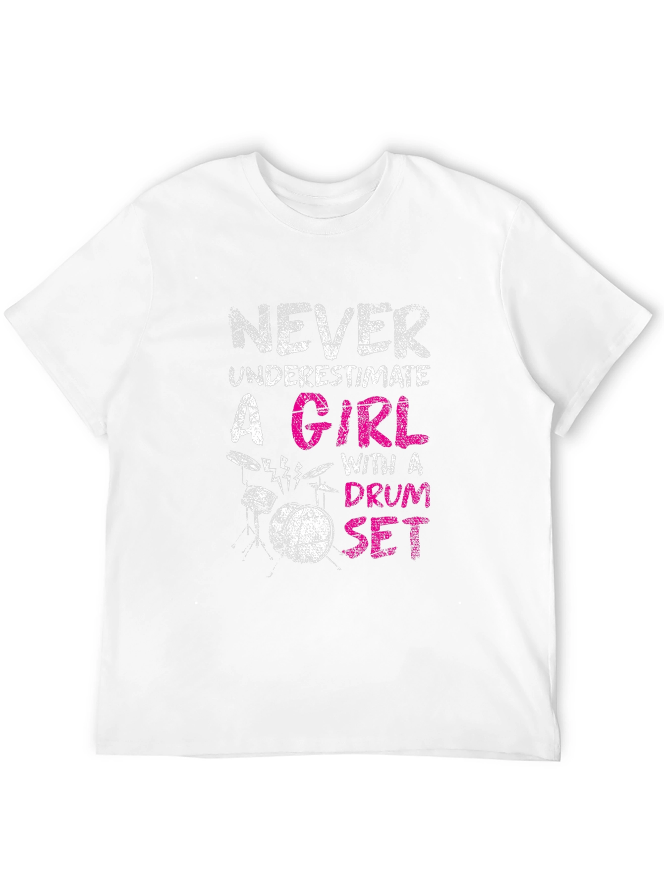 Never Underestimate Drum Set Girl T-Shirt