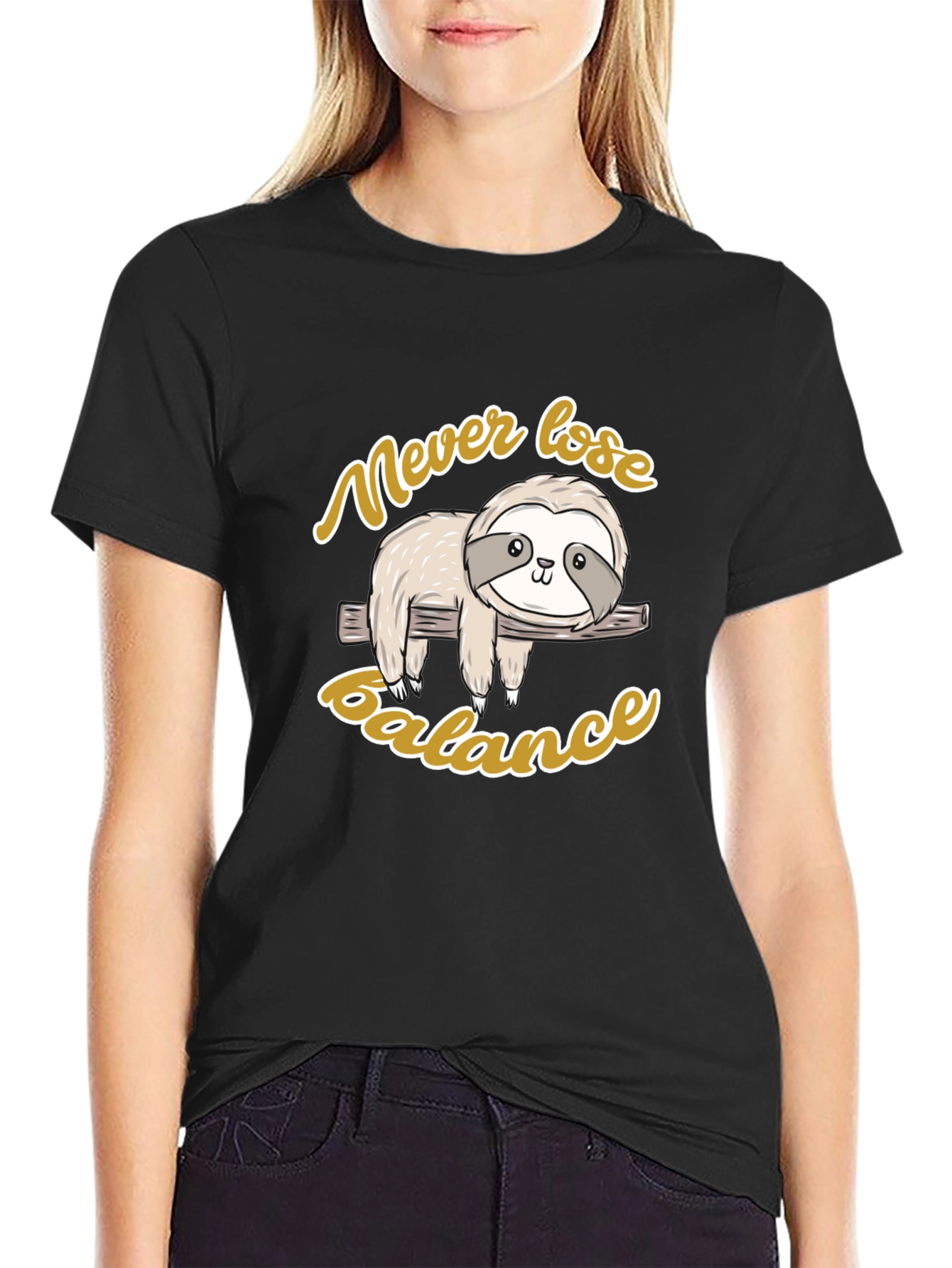 Never Lose Balance Sloth Graphic Tee