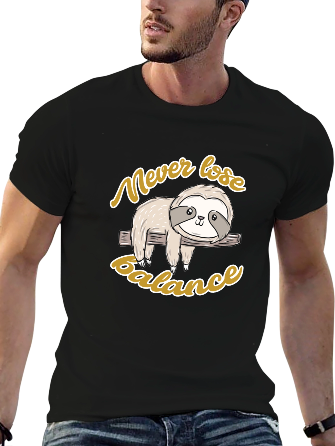 Never Lose Balance Sloth Graphic Tee