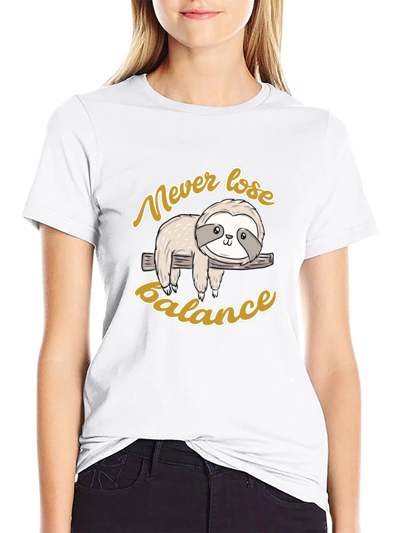 Never Lose Balance Sloth Graphic Tee