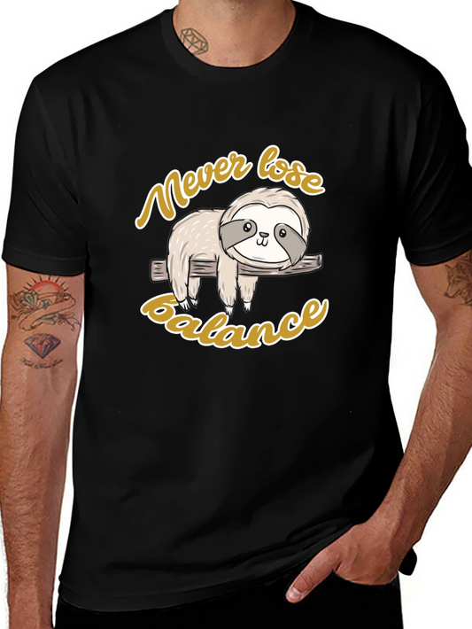 Never Lose Balance Sloth Graphic Tee