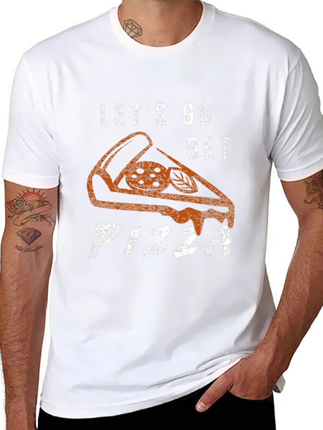 Lets Go Get Pizza Graphic Tee