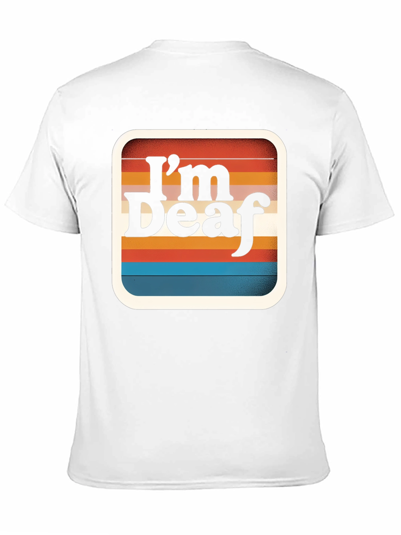 Im Deaf Retro Striped Graphic Tee