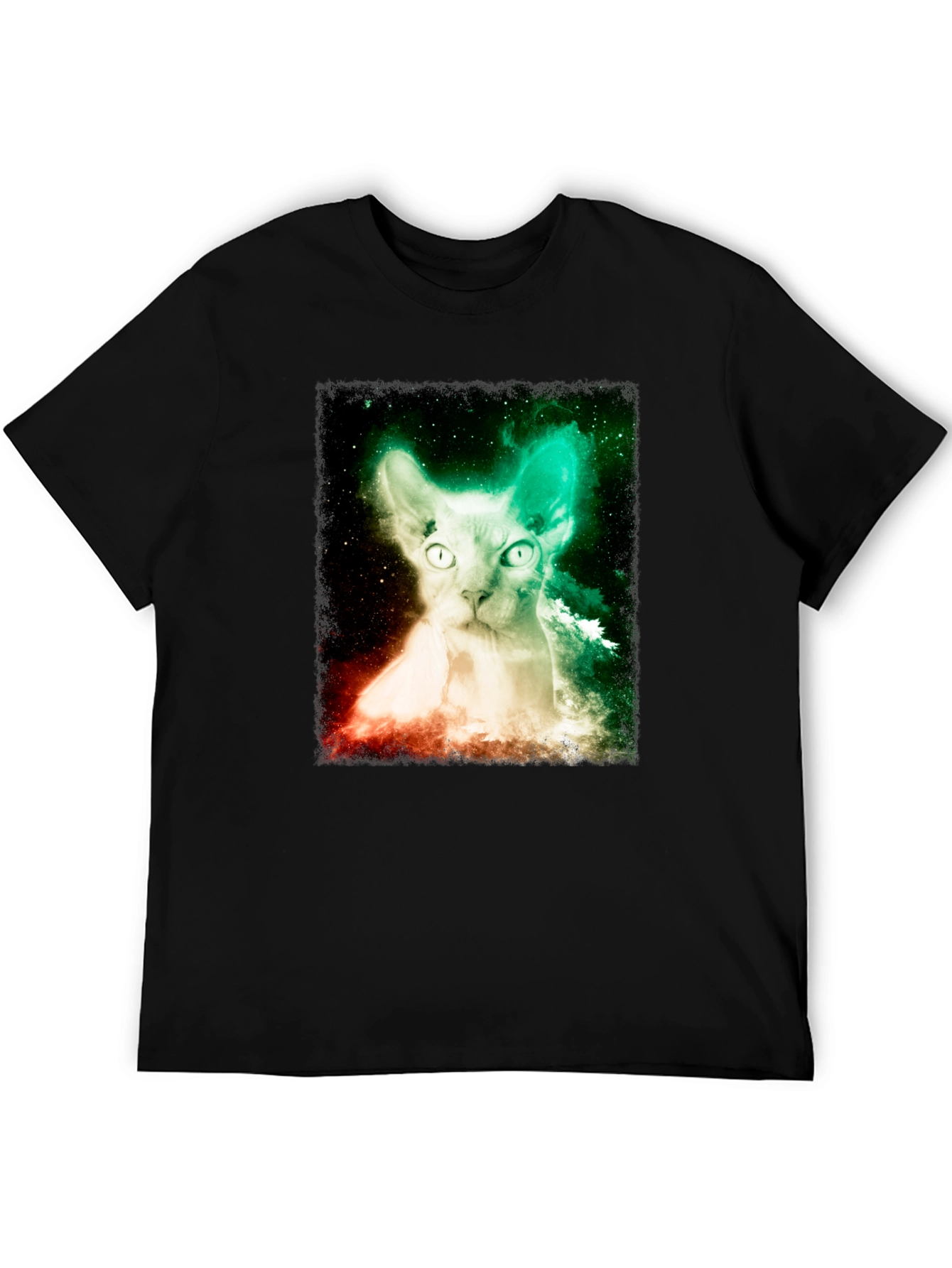 Nebula Sphynx Cat Graphic T-Shirt