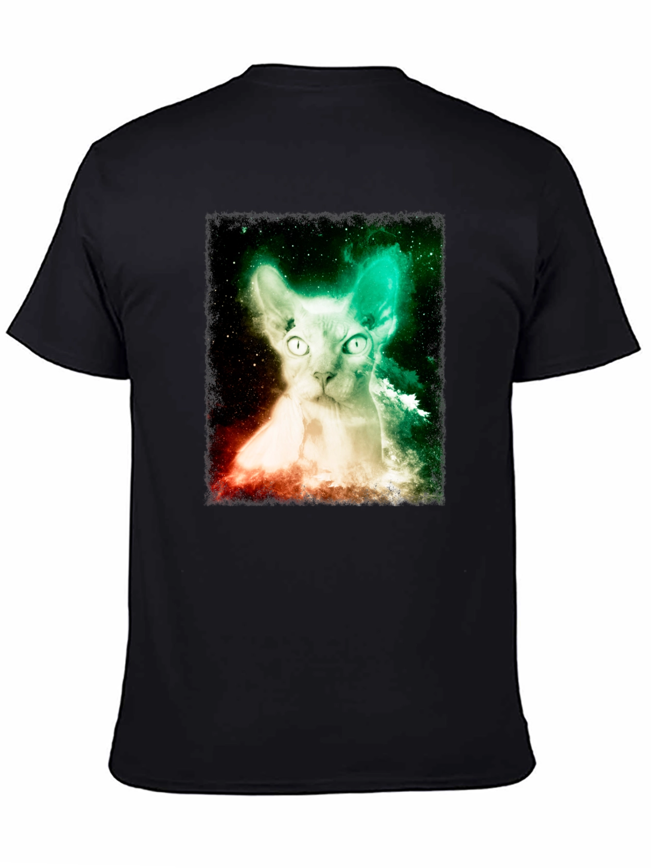 Nebula Sphynx Cat Graphic T-Shirt