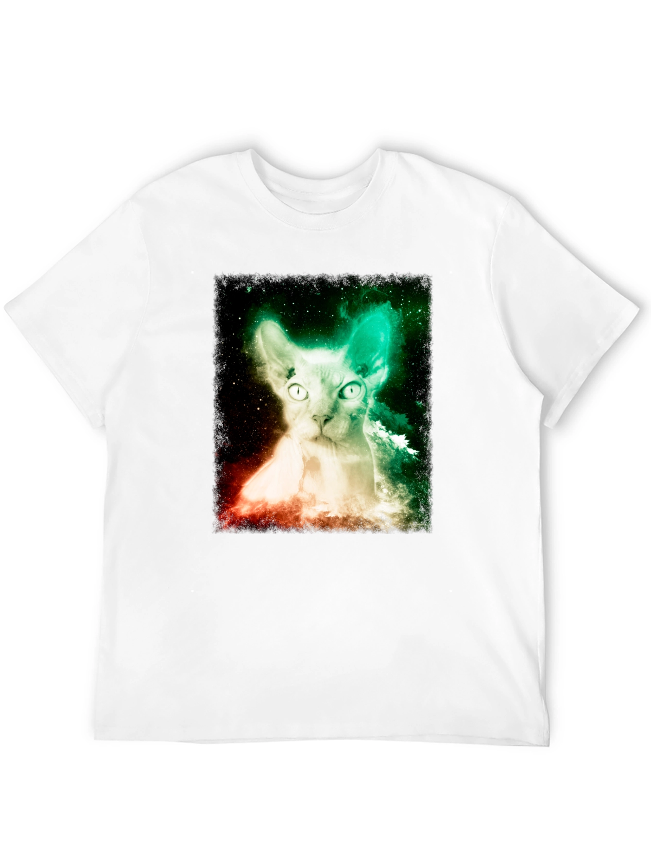 Nebula Sphynx Cat Graphic T-Shirt