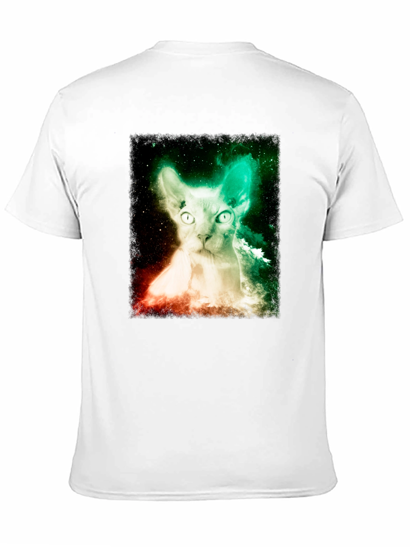 Nebula Sphynx Cat Graphic T-Shirt